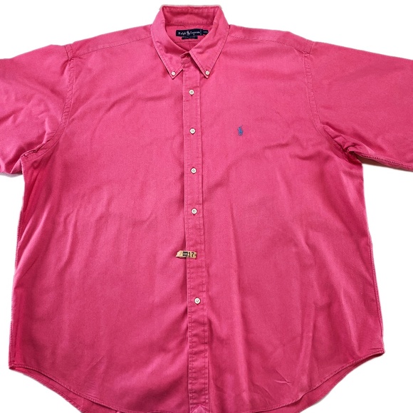 Polo Ralph Lauren Other - Pink Polo Ralph Lauren Classic Fit Short Sleeve Button Down Shirt - Sz XXL